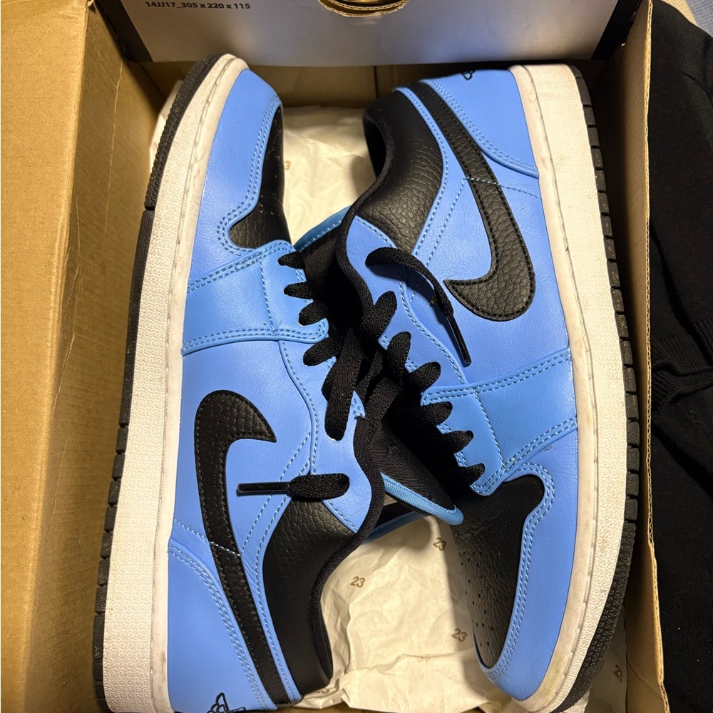 Jordan Black and Blue Sneakers